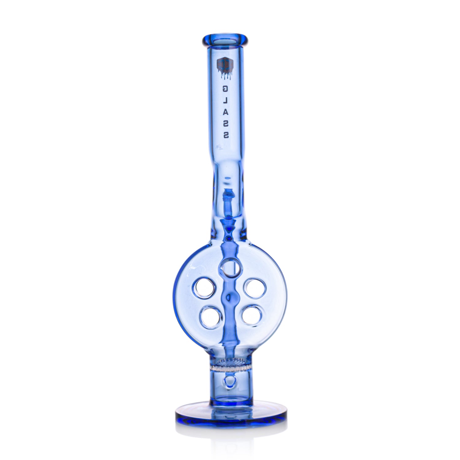 14mm bowl bong front view - blue
