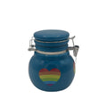 250ML white ceramic storage jar with airtight silicone seal and lid