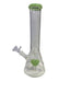 Beaker with heart perc and attached downstem | WP5318