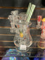 Water Pipe with Ice-cream cup and straw design | 8" | WP600-CLEAR