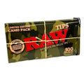 6-count display box of RAW Limited Edition CAMO Tips Tins for smoke shops.