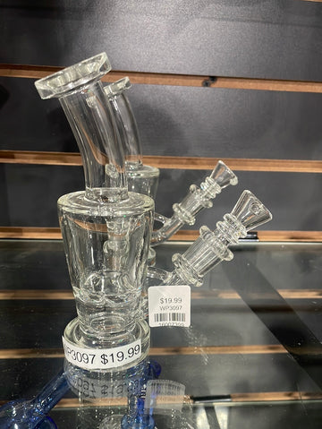 Water Pipe - Small Water Pipe with thin layer of Crystal design | 6.5"