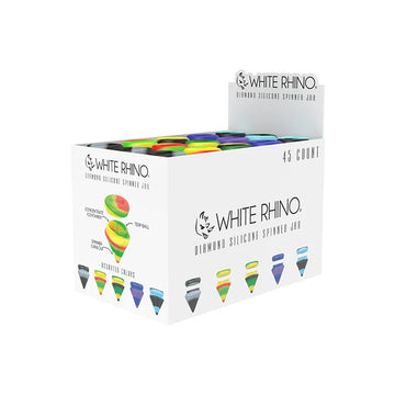 WHITE RHINO- DIAMOND SPINNER SILICONE JAR ORIGINAL -| 45 COUNT