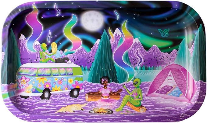 V Syndicate Rollin' Tray | Metal | Medium Size | Premium Smoking Accessory