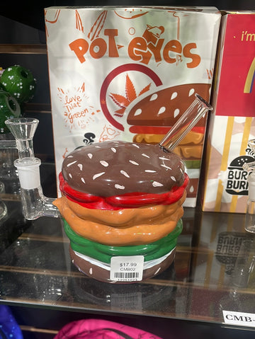 I'm Lighting It Burger Burner Water Pipe- Ceramic | CMB02