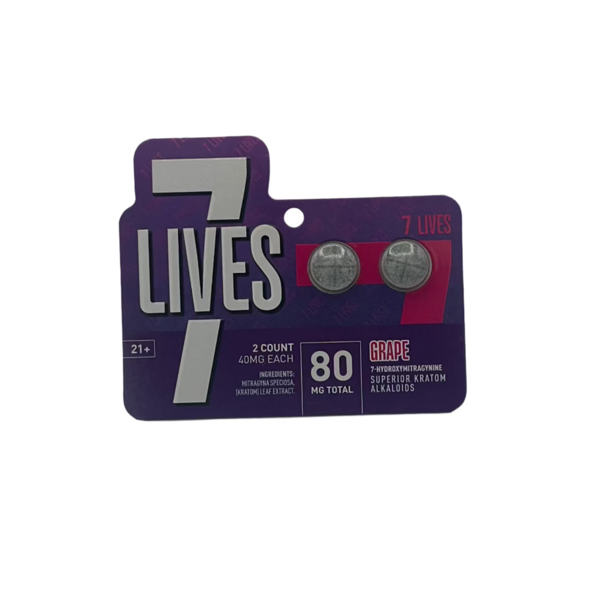 7 Lives Kratom Grape 80 mg