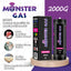 Monster 2000G Whipped Cream Chargers | FOOD-GRADE NITROUS OXIDE FOR FOOD| 2TANKS/CASE
