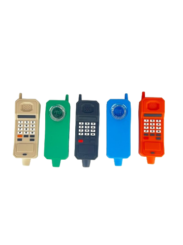 Silicone 3.8 Inches Ninetie's Phone Styles Design Hand Pipe | Silicone Product | Assorted Colors