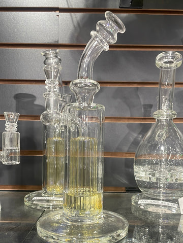 Water Pipe -Clear Straight shooter with bend neck | 10"