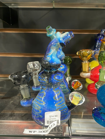 5.5 Inches Fumed Bong with Curved Lines On Top