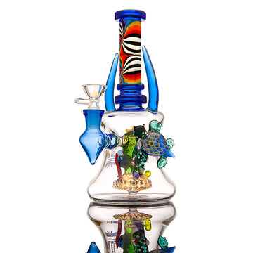 Aleaf Wig Wag Splash Recycler Water Pipe | Unique Glass Bong