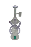 Artistic shot of King Pluto recycler rig – perfect for concentrate lovers and collectors.