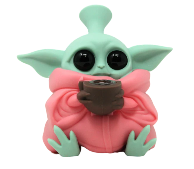 Baby Yoda Bong with Bowl – High-Quality Borosilicate Glass