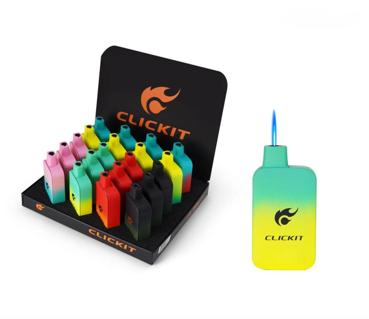 CLICKIT - Vape Torch Lighter | 20 Units /Display | Display Get Glass Distribution CLICKIT - Vape Torch Lighter | 20 Units /Display | Display Get Glass Distribution