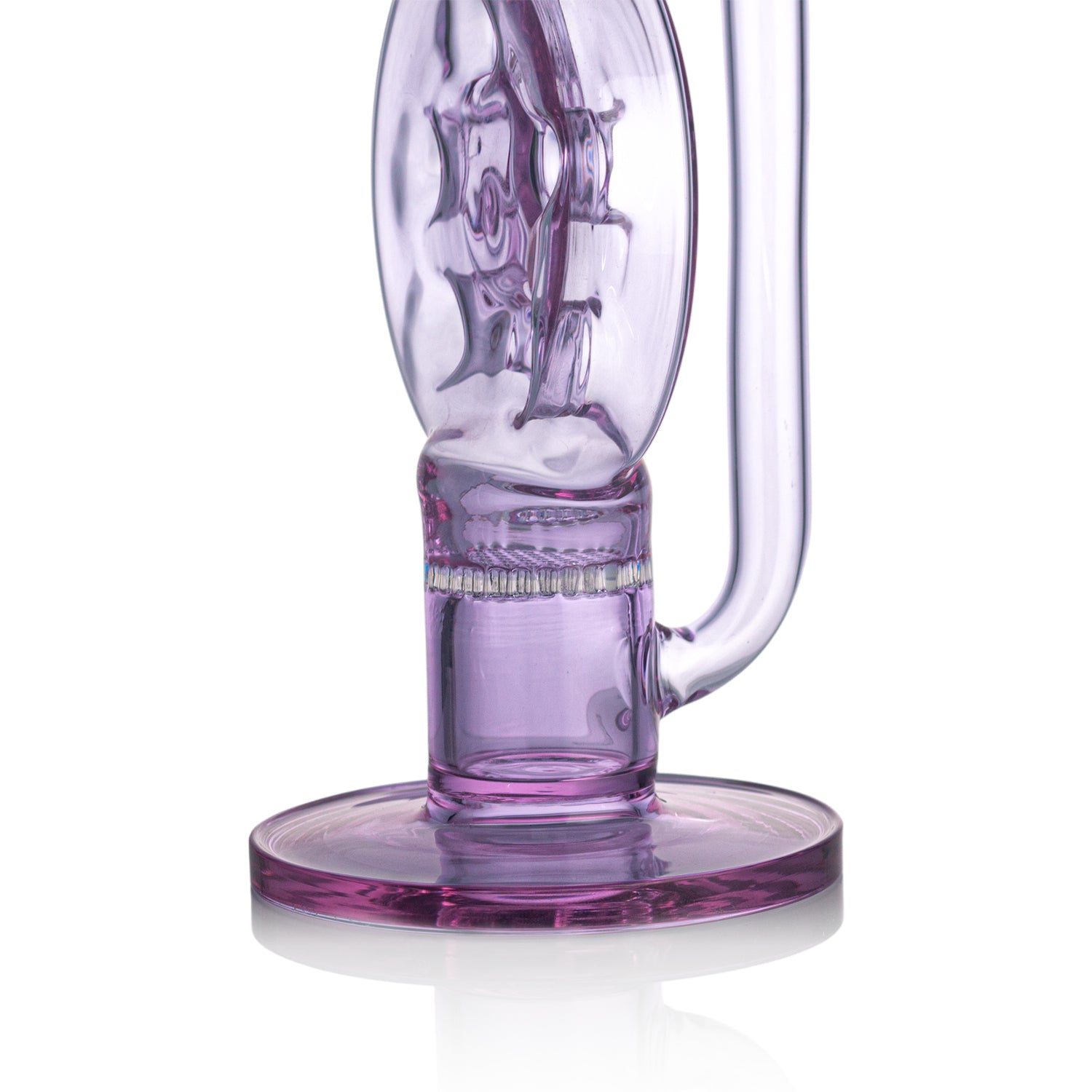 Clear glass 13-inch recycler bong with sturdy base
