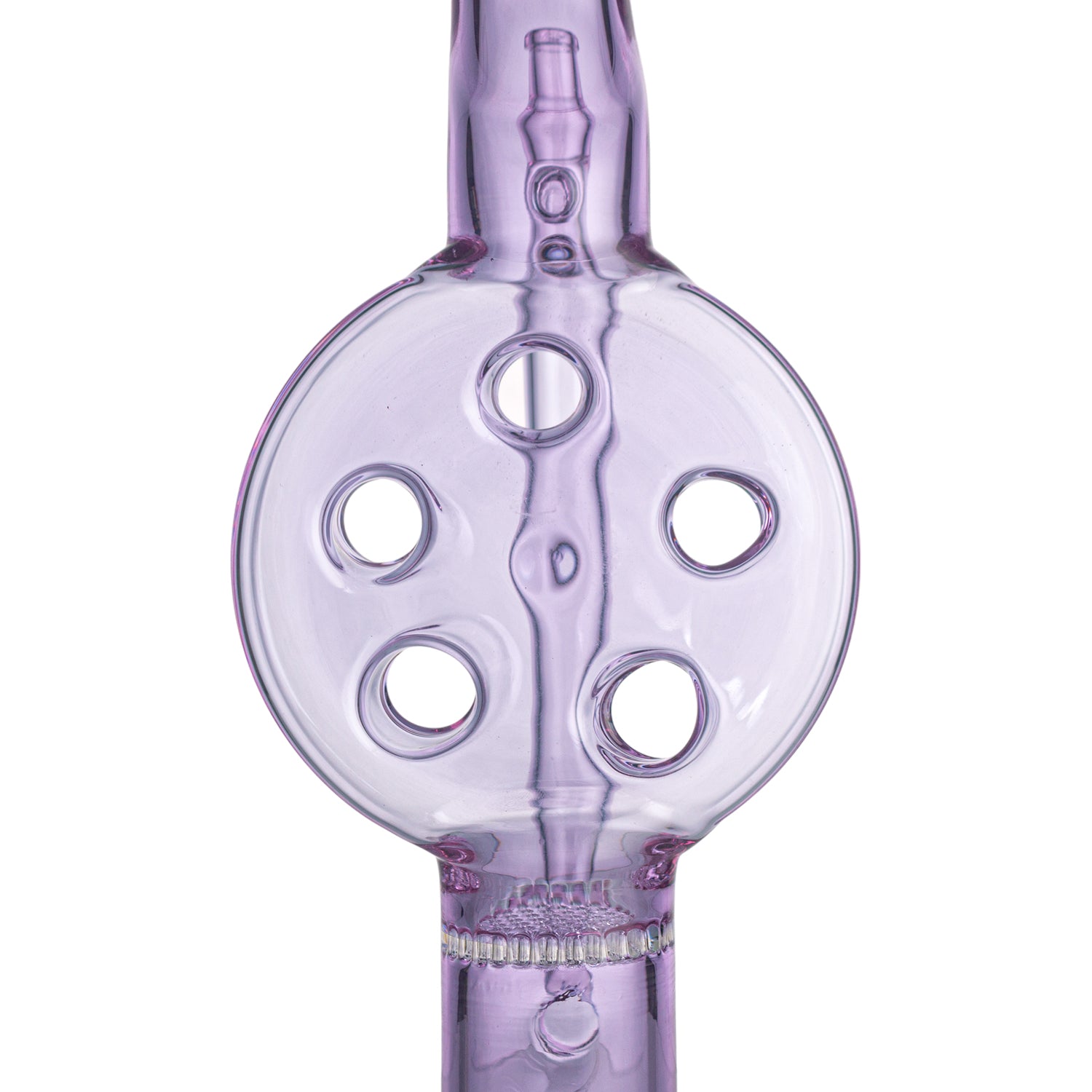 Close-up of Swiss perc and honeycomb disc filtration