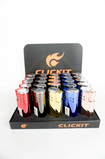 CLICKIT Triple Flame - Torch Lighter | 25 Ct/Box