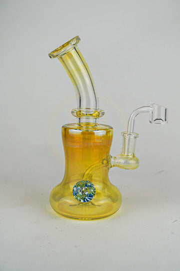 8 Inch Fumed Water Pipe with Mushroom Art