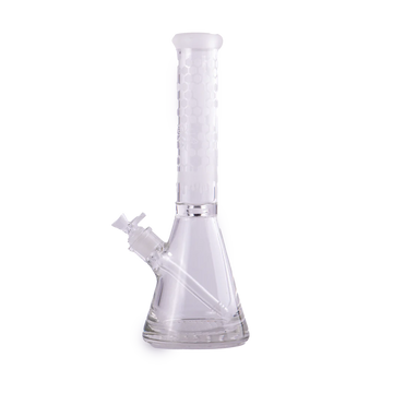 15" Frosted & Engraved Honey Bee Bong – Wholesale Waterpipe Supplier in California | WP4095