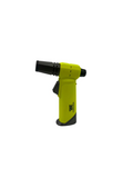 Gun-shaped refillable butane torch lighters with turbo flame in display box of 6