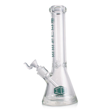 IC GLASS 14 inch beaker bong with 9MM thick glass and heavy base