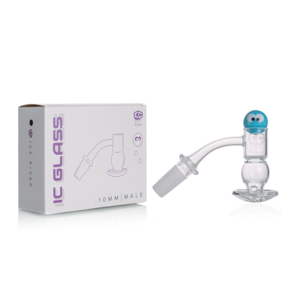 IC GLASS ICE RIVER 10M45 dab kit with carb cap, terp balls, and sticker