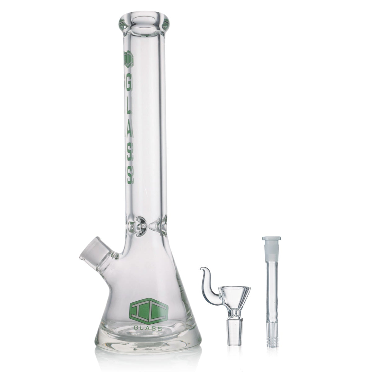 IC GLASS beaker bong with tree perc