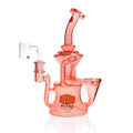 IC GLASS premium double drain recycler dab rig with quartz banger
