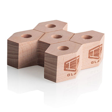 IC GLASS wooden display stand for bowl pieces and bangers