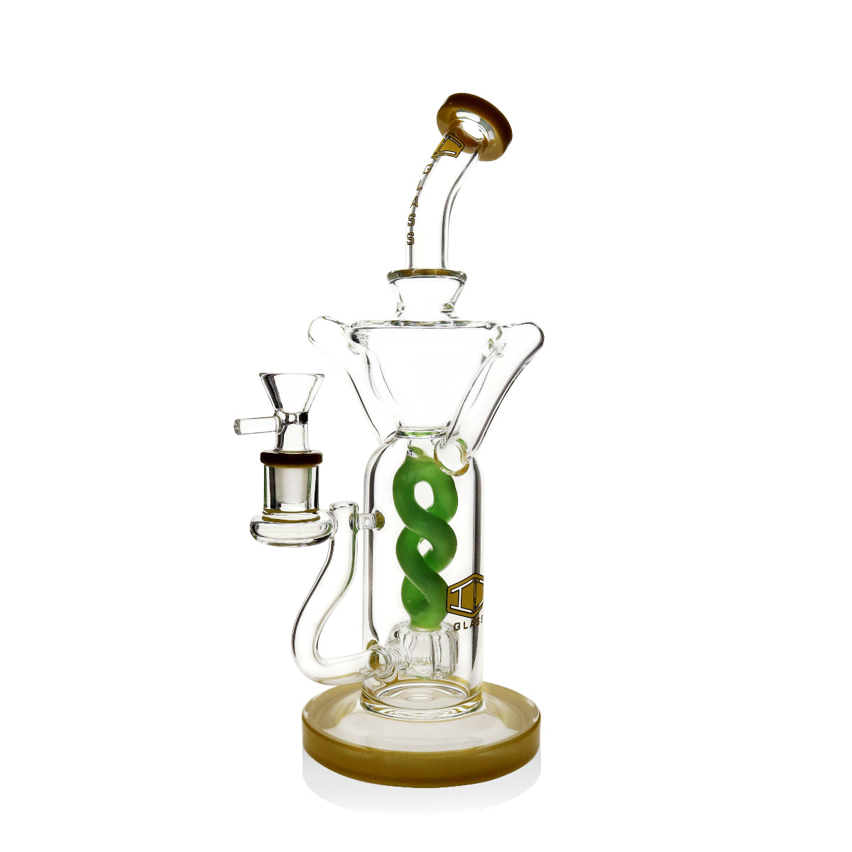 IC Glass Dual Color Recycler Bong
