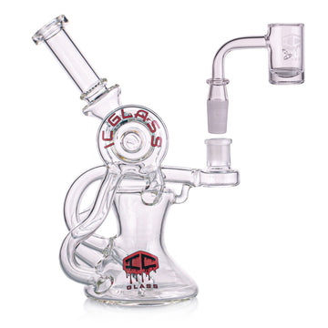 IC Glass Multi-Tube Functional Recycler Dab Rig