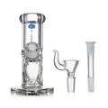 IC Glass mini straight shooter bong with thick borosilicate glass and compact base.