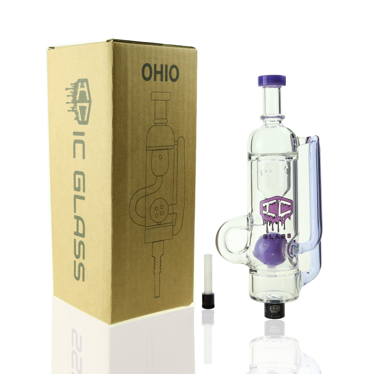 IC Glass nectar collector with ball perc and accessories set