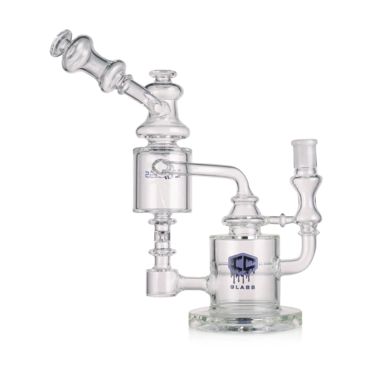 IC Glass premium design recycler dab rig with quartz banger