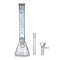Kickback 18” Water Pipe with Wide Beaker Base and Glass Accessories
