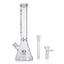 Kickback Glass 16'' beaker bong with removable downstem and bowl piece on white background