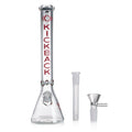 Kickback Glass 18” Bong with Thick Base, Bowl, and Downstem Set