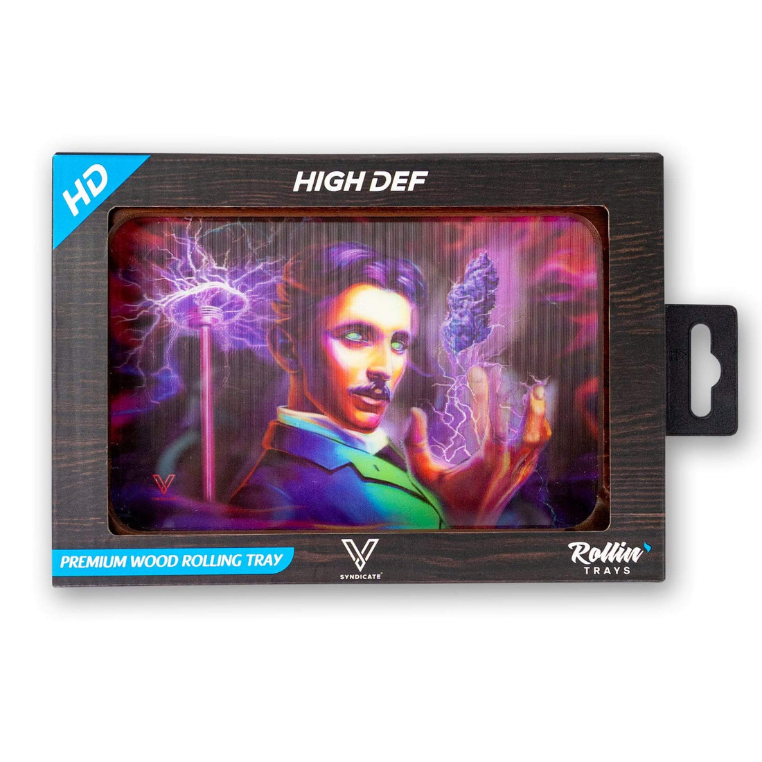 V Syndicate High Def 3D Wooden Rolling Tray – Medium