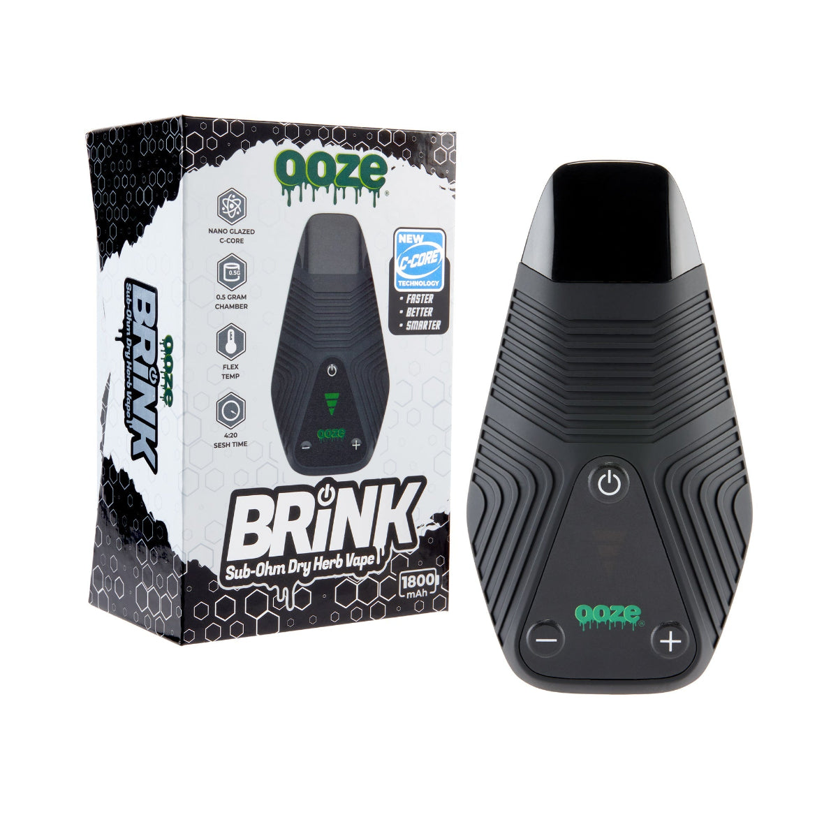 Ooze Brink Vape - USB-C Rechargeable Portable Herb Vaporizer