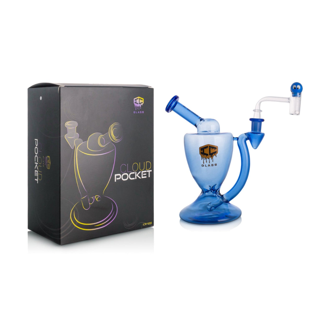 Portable IC Glass Cloud Pocket water pipe for smooth hits