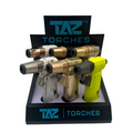 Powerful flame torch lighters in novelty gun design – TAZ 6-pack display