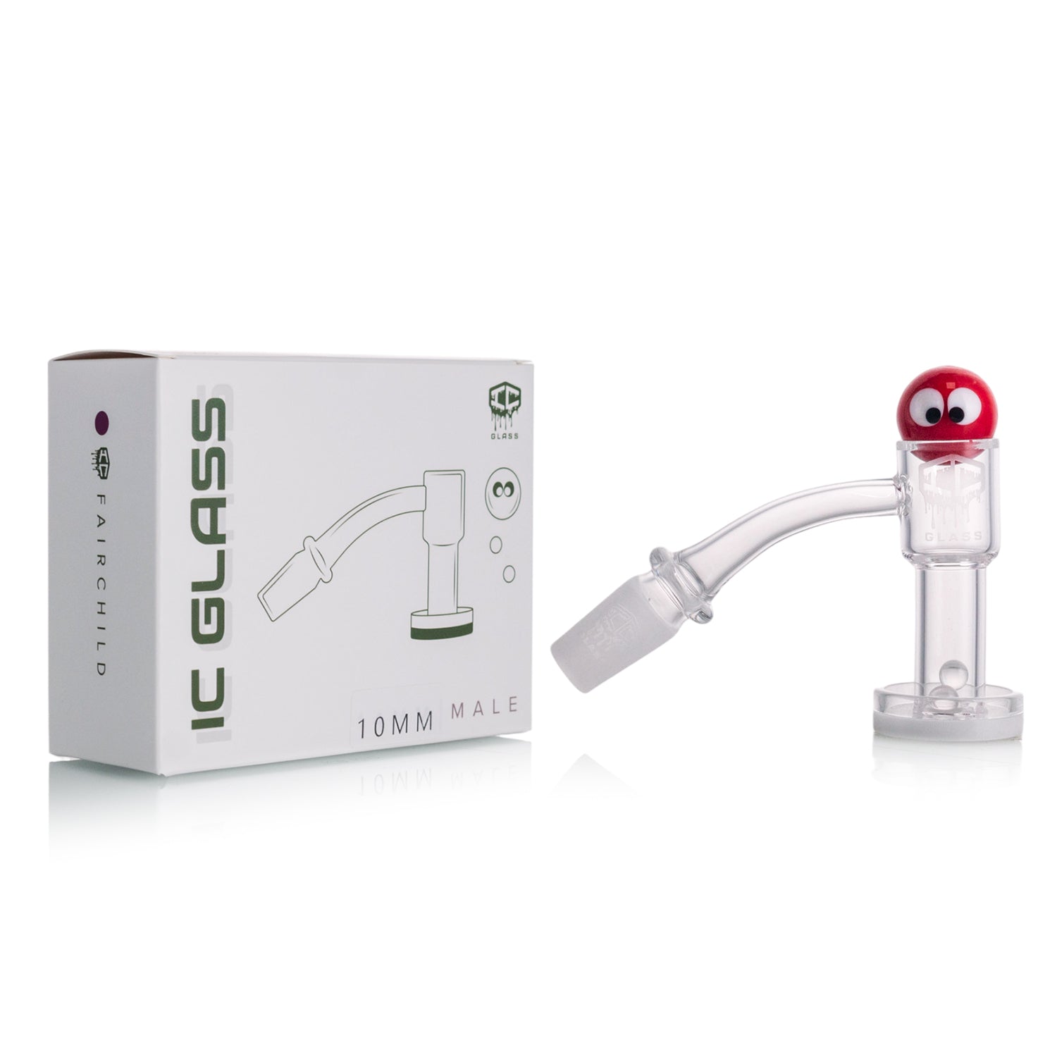 Premium glass dab rig red