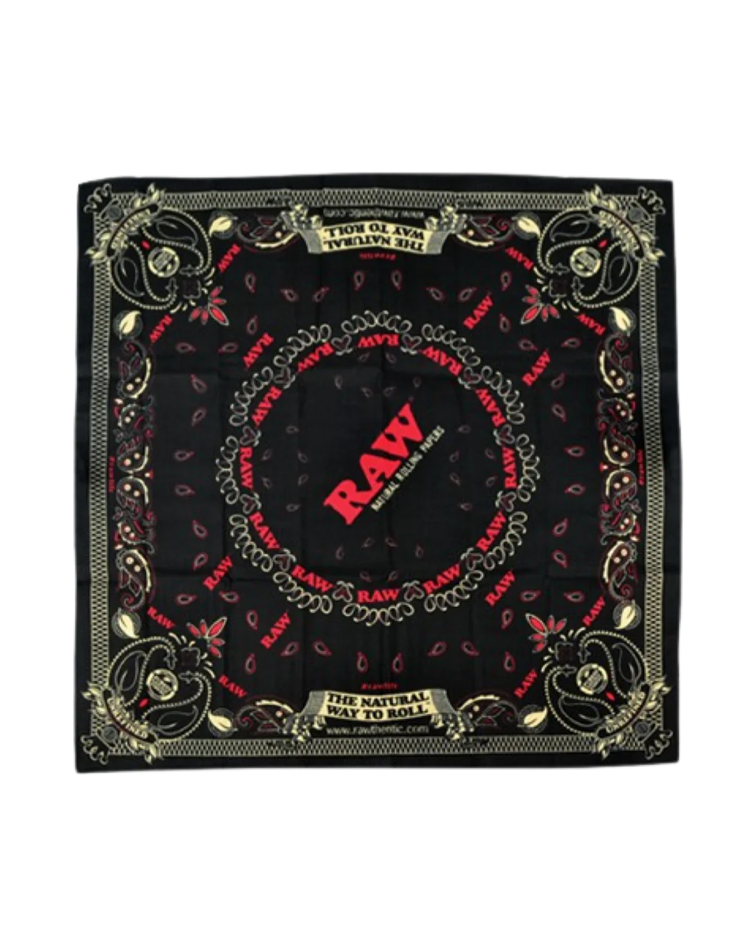 RAW Bandana – Wholesale Smoking Accessory with RAW Logo for Smoke Shops black