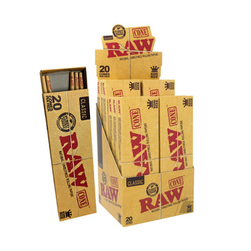 RAW Classic King Size pre-rolled cones 20-pack