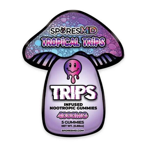 SporesMD packaging for TRIPS microdosing gummies