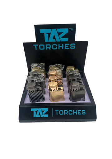 TAZ triple jet flame torch lighter – display of 12 units