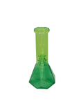 Tri-color glass bong with diamond pattern and smoking accessories