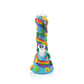 Beaker with 3D Crafted Lucky Charm and the Rainbow | With Downstream & Bowl piece | 10"