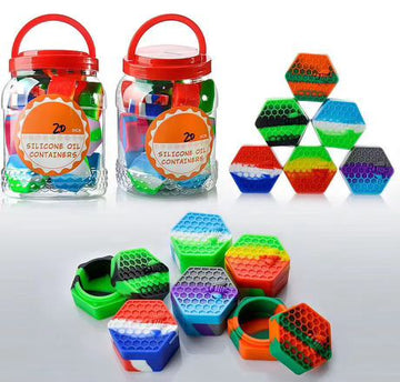Silicone Honeycomb Oil Containers | 20pc Jar – Non-Stick & Durable