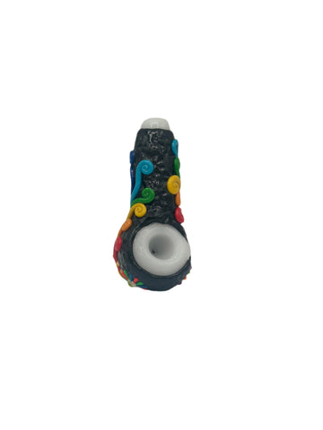 Wholesale 3D rainbow handpipe for head shops – Ugly Pretty glass pipe design
